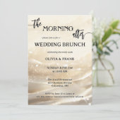 金ゴールドのブランチきらめく結婚の朝 招待状 (スタンド正面)