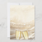 金ゴールドのブランチきらめく結婚の朝 招待状 (裏面)