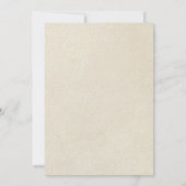 金ゴールドのブロケードの花のフォーマルでエレガントなブライダルシャワー 招待状 (裏面)