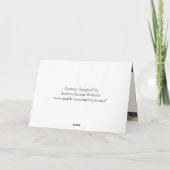 金ゴールドのブロケードの花のフォーマルなエレガントノート感謝していしています サンキューカード (裏面)