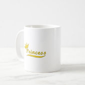 金ゴールドのプリンセスのコーヒー・マグ コーヒーマグカップ (正面左)