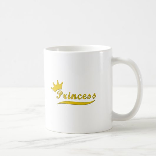 金ゴールドのプリンセスのコーヒー・マグ コーヒーマグカップ (右)
