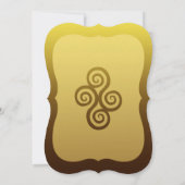 金ゴールドのプリンセスの王冠のらせん状の誕生日 招待状 (裏面)