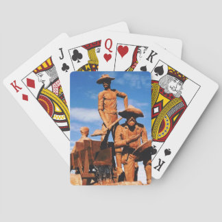 金ゴールドのプロスペクターと鉱山会社の写真設計 トランプ