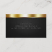 金ゴールドのプロフェッショナル 名刺 (裏面)