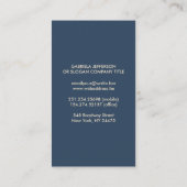 金ゴールドのベビーの呼吸海軍 名刺 (裏面)