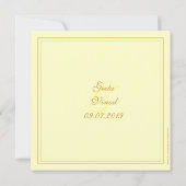 金ゴールドのペイズリーのヒンズー教の結婚式 招待状 (裏面)