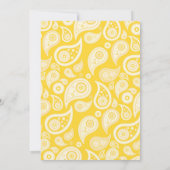 金ゴールドのペイズリーの結婚式招待状 招待状 (裏面)