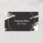 金ゴールドのペンキのしぶき 名刺 (裏面)