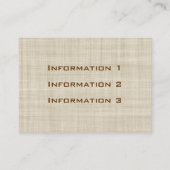 金ゴールドのボーダーヴィンテージのリネン名刺 名刺 (裏面)