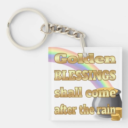 金ゴールドのポット キーホルダー (正面)