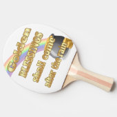 金ゴールドのポット 卓球ラケット (横)