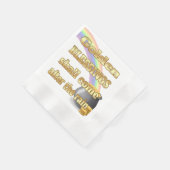 金ゴールドのポット 縁ありカクテルナプキン (角)