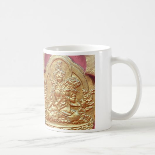 金ゴールドのマグの白いタラ コーヒーマグカップ (右)