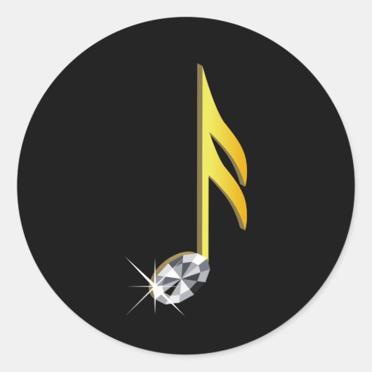 金ゴールドのミュージカル注1/16 ラウンドシール (正面)