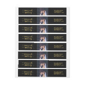 金ゴールドのメリーで及び結婚したな|の休日のラップアラウンドのラベル ラップアラウンドラベル (シート)