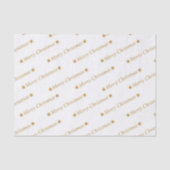 金ゴールドのメリークリスマスの印刷されたティッシュペーパー 薄葉紙 (正面)