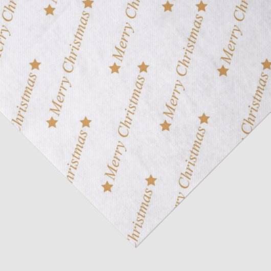金ゴールドのメリークリスマスの印刷されたティッシュペーパー 薄葉紙 (詳細)