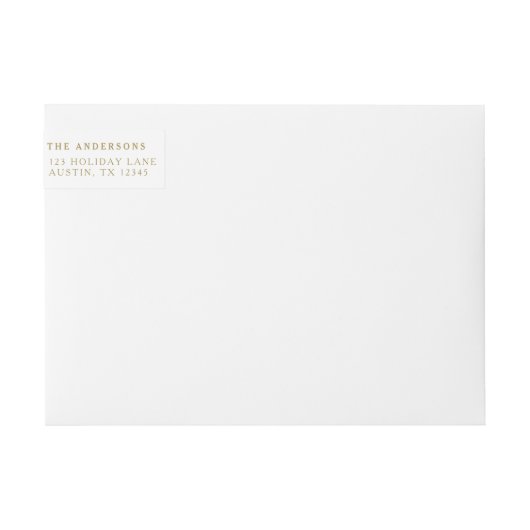 金ゴールドのメリークリスマスの原稿の赤い果実の休日 ラップアラウンドラベル (正面)