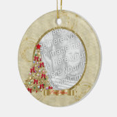 金ゴールドのメリークリスマスの木の写真のオーナメント セラミックオーナメント (左)