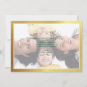 金ゴールドのメリークリスマス、2写真は上敷の背部を曇らしました シーズンカード (裏面)