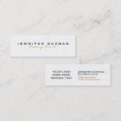 金ゴールドのメーキャップアーティスト スキニー名刺 (正面/裏面)