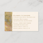 金ゴールドのモダンで自然な石が付いている大理石 名刺 (裏面)