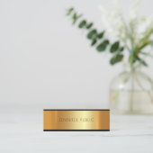 金ゴールドのモダン魅力的なトレンドの魅力の草原 スキニー名刺 (スタンド正面)