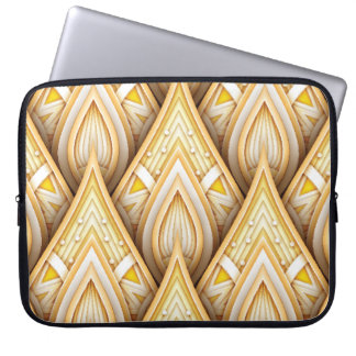 金ゴールドのモチーフ：豪華でシームレス ラップトップスリーブ