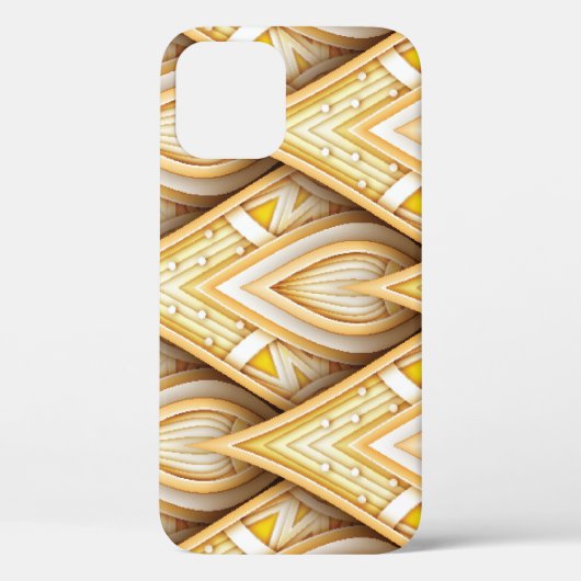 金ゴールドのモチーフ：豪華でシームレス Case-Mate iPhoneケース (裏面)