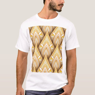 金ゴールドのモチーフ：豪華でシームレス Tシャツ
