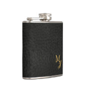 金ゴールドのモノグラムののどの革 フラスク (右)