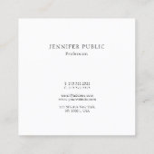 金ゴールドのモノグラムのデザインの粋でモダンで明白なエレガント スクエア名刺 (裏面)