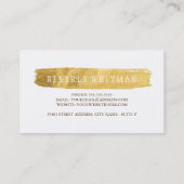 金ゴールドのモノグラムのハートの名刺 名刺 (裏面)