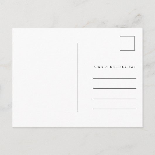 金ゴールドのヤシの木の葉のトロピカルスクリプト日付を保存 案内ポストカード (裏面)