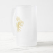 金ゴールドのユダの獅子の中のシュファー フロストグラスビールジョッキ (正面左)