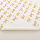 金ゴールドのユニコーン シェルパブランケット (3/4)