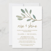 金ゴールドのユーカリの上昇と輝き 招待状 (正面)