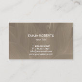 金ゴールドのラベルのエレガントな花柄を計画するイベント 名刺 (裏面)