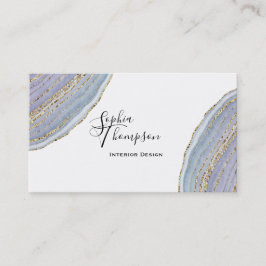 金ゴールドのラベンダーのGeodeのモダンな瑪瑙-名刺 名刺