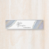 金ゴールドのラベンダーのGeodeのモダンな瑪瑙-机の名札 デスクネームプレート (正面)