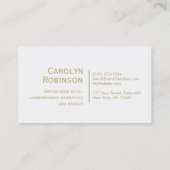 金ゴールドのリボンが付いているエレガントな金ゴールドの《写真》ぼけ味ライト 名刺 (裏面)