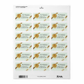 金ゴールドのリボン ラベル (フルシート)