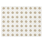 金ゴールドのリースのメリークリスマスのテーブルクロス テーブルクロス (正面(横))