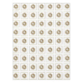 金ゴールドのリースのメリークリスマスのテーブルクロス テーブルクロス (正面)