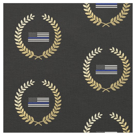 金ゴールドのリースの警察は印を付けます ファブリック (クローズアップ)