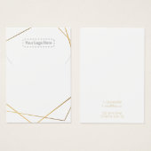 金ゴールドのロゴのネックレスまたはブレスレットディスプレイカード (正面&裏面)