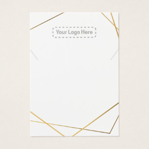 金ゴールドのロゴのネックレスまたはブレスレットディスプレイカード