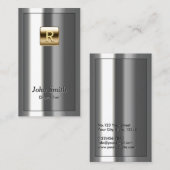 金ゴールドのロゴの金属ディスパッチャーの名刺 名刺 (正面/裏面)