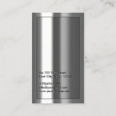 金ゴールドのロゴの金属ディスパッチャーの名刺 名刺 (裏面)